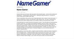 Desktop Screenshot of namegamer.com